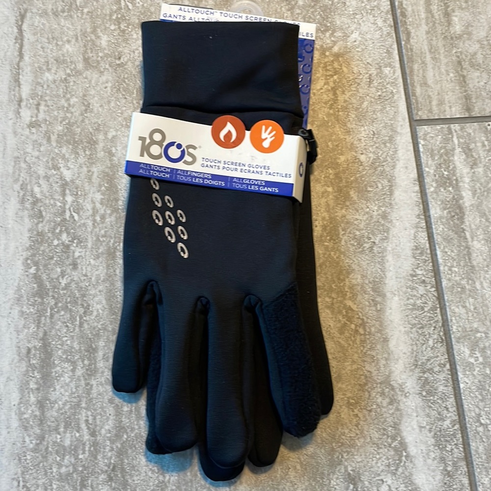 18oS Black Touch Screen Gloves